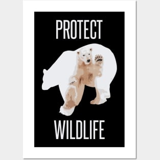 Protect wildlife - polar bear design Posters and Art